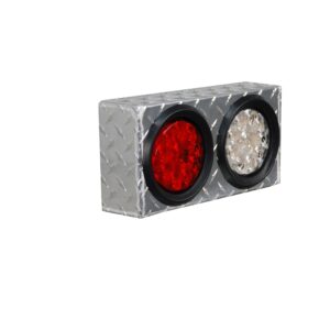 GXTX - LB009 - Double Round Light Box Diamond Tread 12inchL x 6inchH x 3inchD