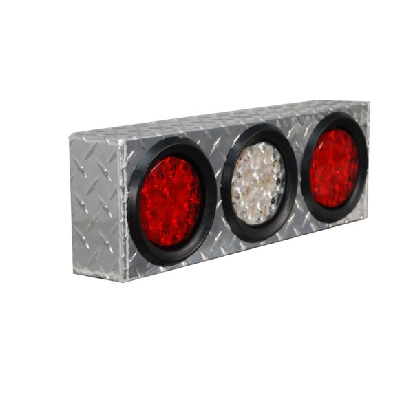 GXTX - LB010 - Triple Round Light Box Diamond Tread 18inchL x 6inchH x 3inchD