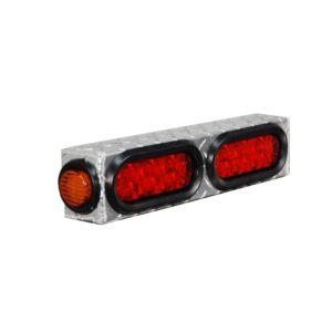 GXTX - LB011 - Double Oval Light Box w/ Side Light Diamond Tread 16.5inchL x 3.75inchH x 3inchD