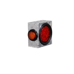 GXTX - LB012 - Single Round Light Box w/ Side Light Diamond Tread 6inchL x 6inchH x 3inchD
