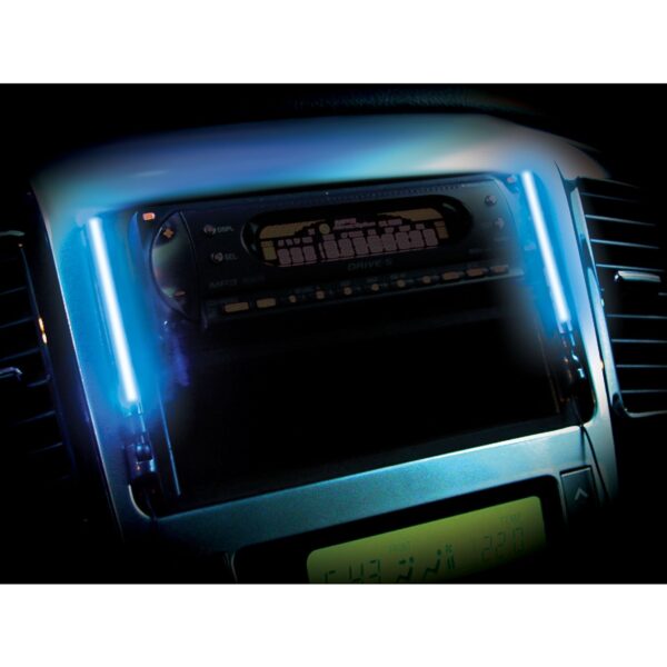 Dual Dash Mood Light, Charcoal Gray- Blue LED Light