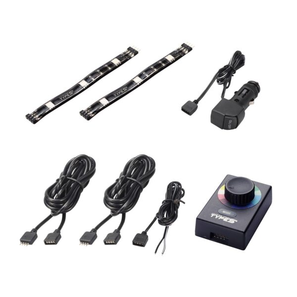TYPE S 8 in. Interior strip lighting w/ 2x4 in. Plug & Glow LED strips, MultiClr