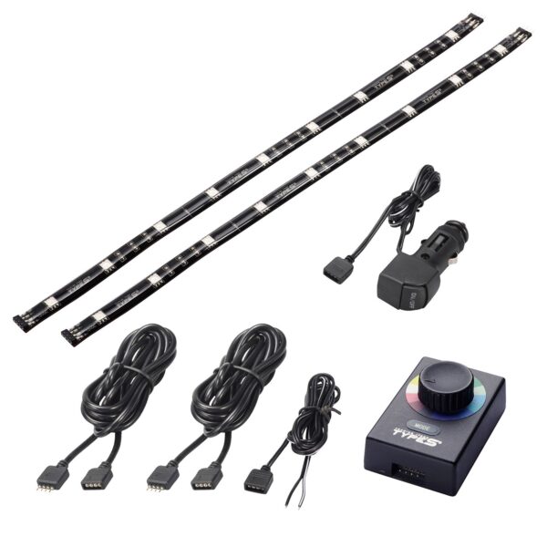 TYPE S 24 in. Interior strip lighting w/ 2x12 in. P&G LED strips, MultiClr Cntrlr