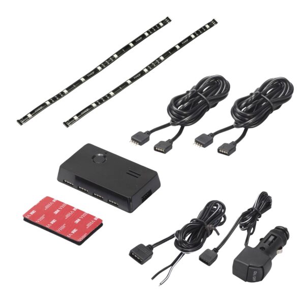 TYPE S 24 in. Smart Interior strip lighting w/ 2x12 in. Plug & Glow LED strips, hub