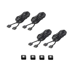 TYPE S Multi-color micro light extensions, 4 lights, 4x24 in. extension cables IP65