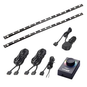 TYPE S 24 in. Interior strip lighting w/ 2 x 12 in. HyperBright LED strips, MultiClr