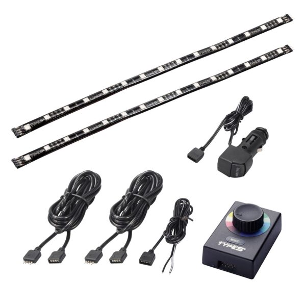 TYPE S 24 in. Interior strip lighting w/ 2 x 12 in. HyperBright LED strips, MultiClr