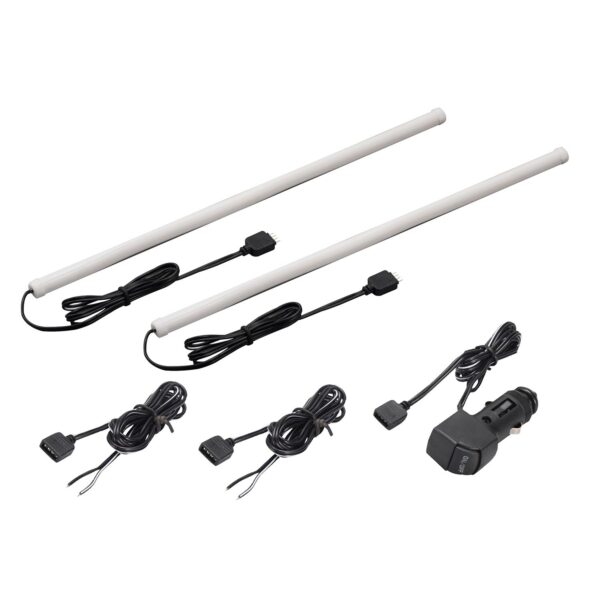 TYPE S 24 in. Interior strip lighting 2x12 in. ultra-bright LED glow tubes, Red