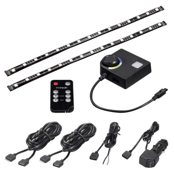 TYPE S 24 in. Interior strip lighting w/ 2 x 12 in. HyperBright remotes, MultiClr