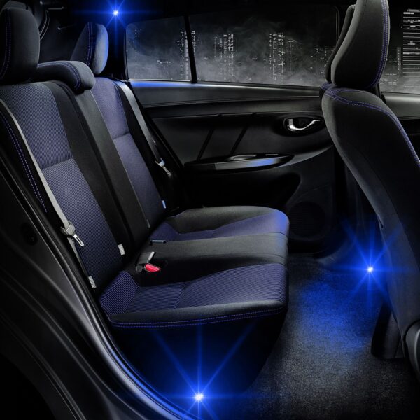 TYPE S interior Plug & Glow micro lights, 6 micro pods, adhesive, 12V CLA, Blue