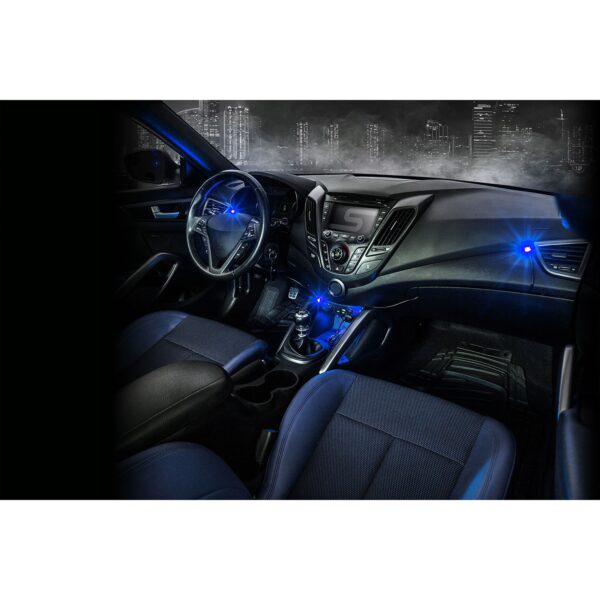 TYPE S interior Plug & Glow micro lights, 6 micro pods, adhesive, 12V CLA, Blue