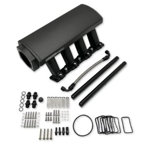GM LS COMPATIBLE INTAKE MANIFOLD - BPE LOG - LS3 / L92 - ALUMINUM BLACK - 102MM BORE