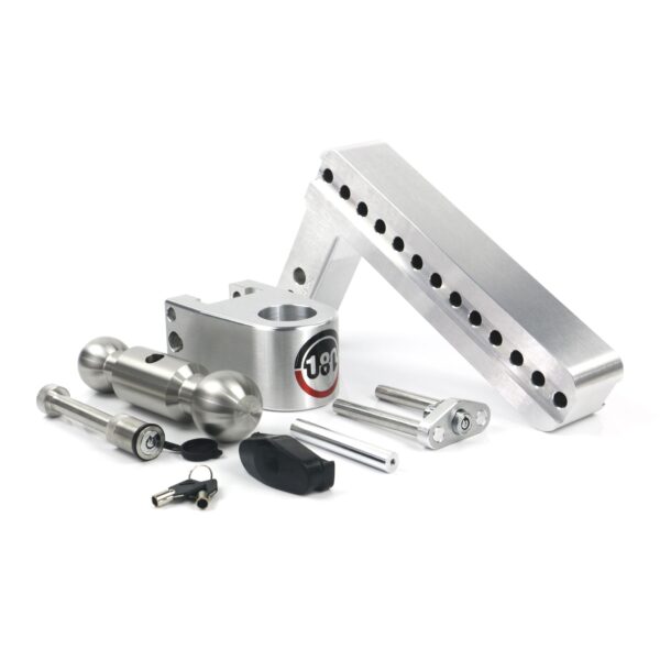 180 Hitch Stainless Steel Ball 10" Drop Hitch with 2" Shank Keyed Alike WS05 Included