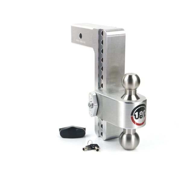 180 Hitch Stainless Steel Ball 10" Drop Hitch with 2.5" Shank