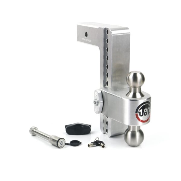 180 Hitch Stainless Steel Ball 10" Drop Hitch with 2.5" Shank Keyed Alike WS05 Included