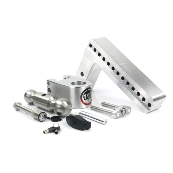 180 Hitch Stainless Steel Ball 10" Drop Hitch with 2.5" Shank Keyed Alike WS05 Included