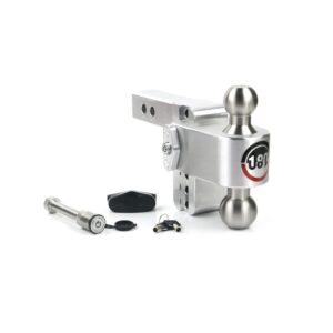 180 Hitch Stainless Steel Ball 4" Drop Hitch with 2" Shank Keyed Alike WS05 Included