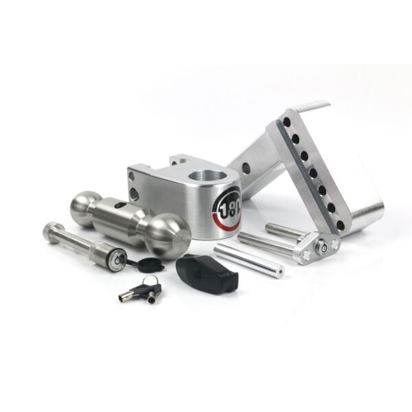 180 Hitch Stainless Steel Ball 4" Drop Hitch with 2" Shank Keyed Alike WS05 Included