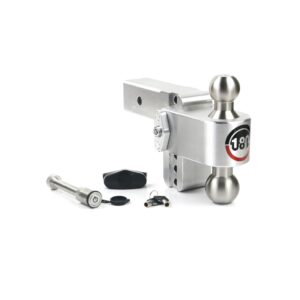 180 Hitch Stainless Steel Ball 4" Drop Hitch with 2.5" Shank Keyed Alike WS05 Included
