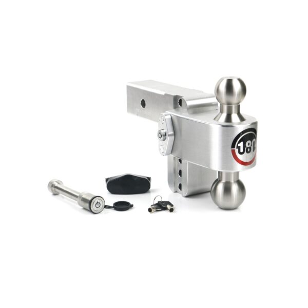 180 Hitch Stainless Steel Ball 4" Drop Hitch with 2.5" Shank Keyed Alike WS05 Included