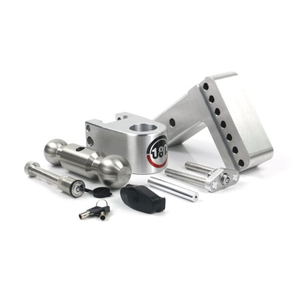 180 Hitch Stainless Steel Ball 4" Drop Hitch with 2.5" Shank Keyed Alike WS05 Included
