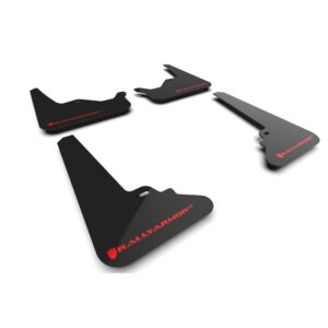 Rally Armor MF101-UR-BLK-RD - 2021-25 Tesla Model S & S Plaid  - Black Mud Flap/Red Logo