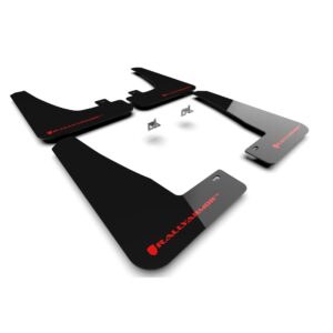 Rally Armor MF102-UR-BLK/RD - 2022-25 Tesla Model X & X Plaid  - Black Mud Flap/Red Logo