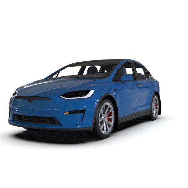 Rally Armor MF102-UR-BLK/WH - 2022-25 Tesla Model X & X Plaid  - Black Mud Flap/White Logo