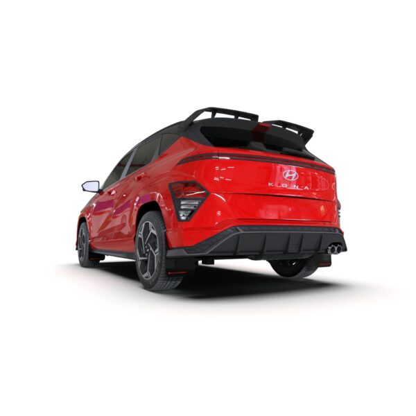 Rally Armor MF103-UR-BLK-GRY - 2024-25 Hyundai Kona N Line - Black Mud Flap/Grey Logo