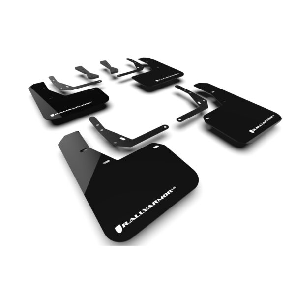 Rally Armor MF103-UR-BLK-WH - 2024-25 Hyundai Kona N Line - Black Mud Flap/White Logo