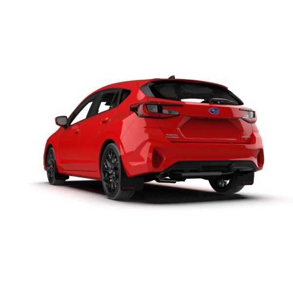 Rally Armor MF105-UR-RD-WH - 2024 Subaru Impreza - Red Mud Flap/White Logo