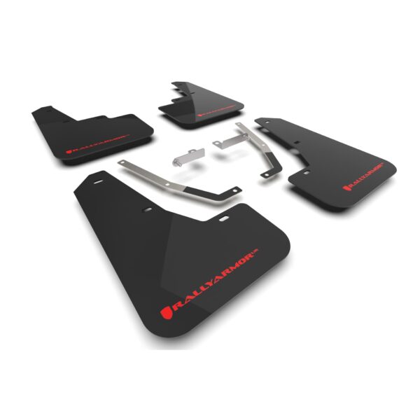 Rally Armor MF106-UR-BLK-RD - 2024-25 Subaru Crosstrek  - Black Mud Flap/Red Logo