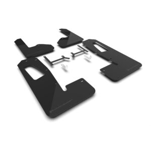 Rally Armor MF108-UR-BLK-MBK - 2022-25 Rivian R1S - Black Mud Flap/Metallic Black Logo