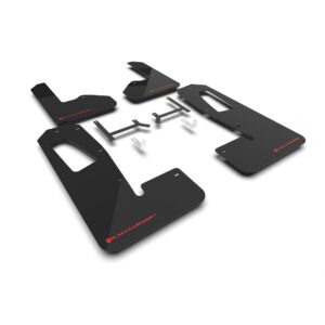 Rally Armor MF108-UR-BLK-RD - 2022-25 Rivian R1S - Black Mud Flap/RedLogo
