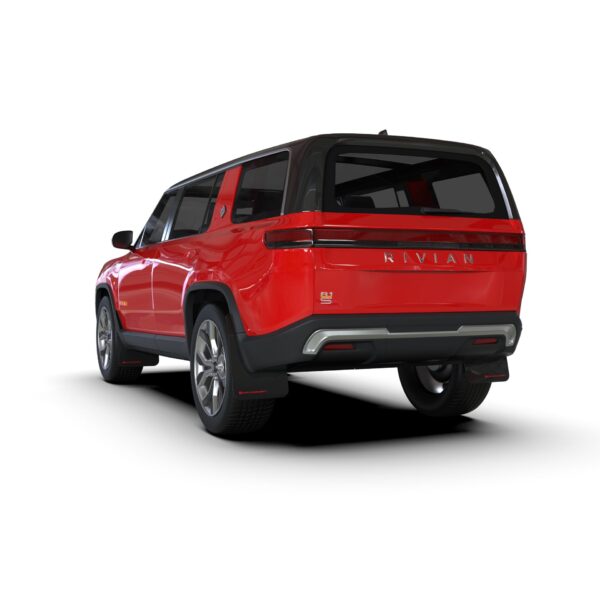 Rally Armor MF108-UR-BLK-ABL - 2022-25 Rivian R1S - Black Mud Flap/Light Blue Logo