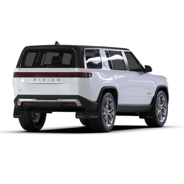 Rally Armor MF108-UR-BLK-RD - 2022-25 Rivian R1S - Black Mud Flap/RedLogo