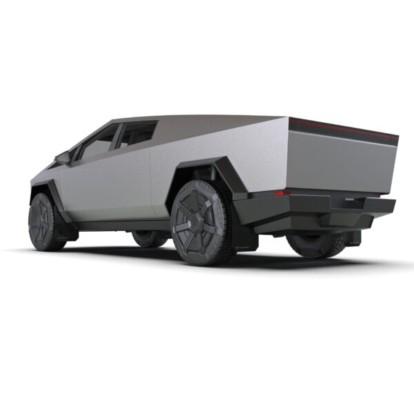 Rally Armor MF112-UR-BLK-WH - 2024-25 Tesla Cybertruck - Black Mud Flap/White Logo