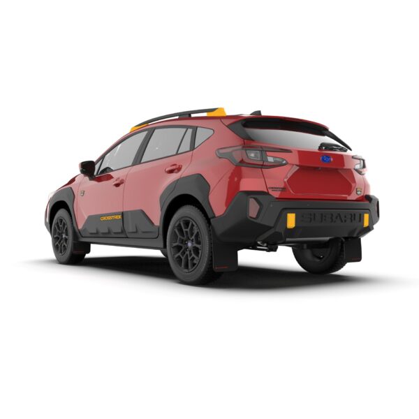 Rally Armor MF116-UR-BLK-WH - 2024-25 Crosstrek Wilderness - Black Mud Flap/White Logo