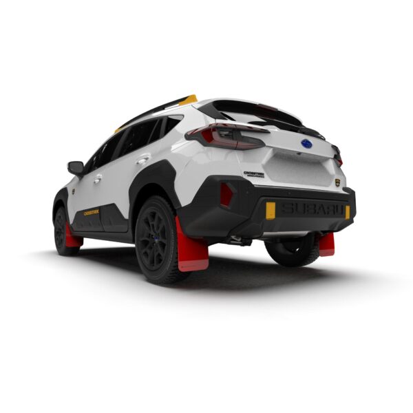 Rally Armor MF116-UR-RD-WH - 2024-25 Crosstrek Wilderness - Red Mud Flap/White Logo