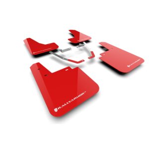 Rally Armor MF116-UR-RD-WH - 2024-25 Crosstrek Wilderness - Red Mud Flap/White Logo