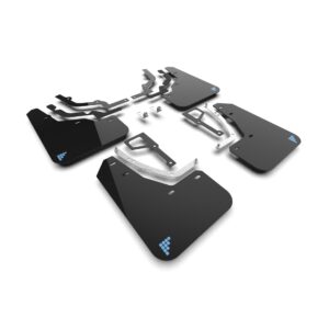 Rally Armor MF117-BAT-BLK-PBL - 2025 Hyundai Ioniq 5 N - Black Mud Flap/Blue Battery Logo