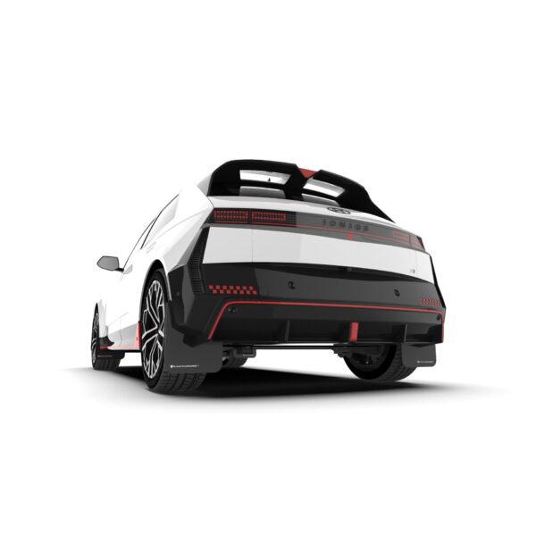 Rally Armor MF117-UR-BLK-RD - 2025 Hyundai Ioniq 5 N - Black Mud Flap/Red Logo