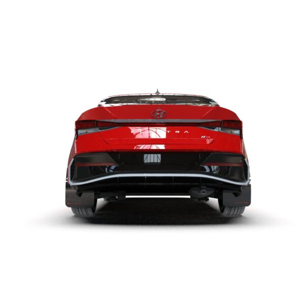 Rally Armor MF120-UR-BLK-GRY - 2024-25 Hyundai Elantra N & N Line - Black Mud Flap/Grey Logo