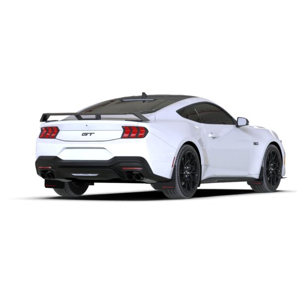 Rally Armor MF126-UR-BLK-RD - 2024-25 Ford Mustang - Black Mud Flap/Red Logo