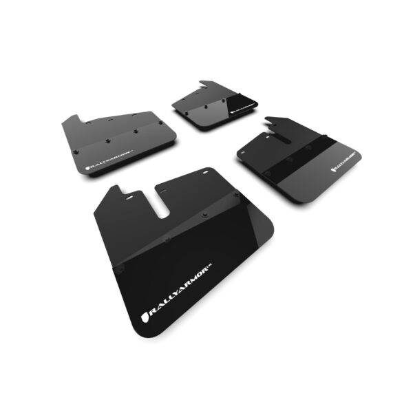 Rally Armor MF131-BLK-WH - 2020-25 GMC Denali 3500 - Black Mud Flap/White Logo