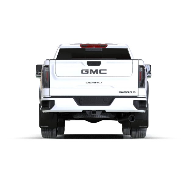 Rally Armor MF131-BLK-WH - 2020-25 GMC Denali 3500 - Black Mud Flap/White Logo