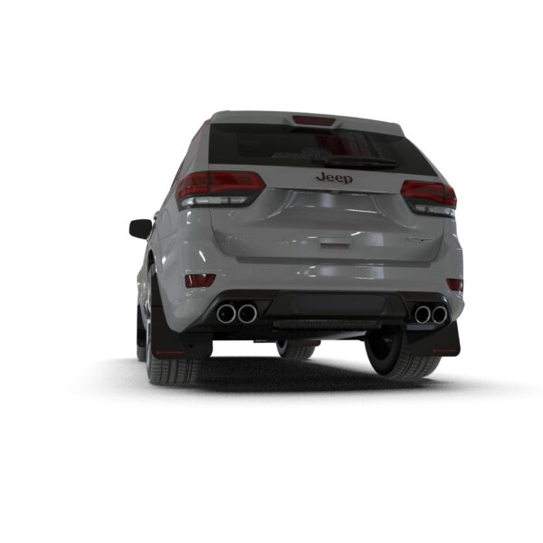 Rally Armor MF134-UR-BLK-RD - 2018-22 Jeep Grand Cherokee Trackhawk - Black Mud Flap/Red Logo