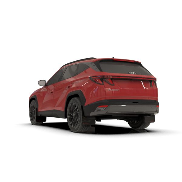 Rally Armor MF135-UR-BLK-WH - 2025 Hyundai Tucson Hybrid, N-Line - Black Mud Flap/White Logo