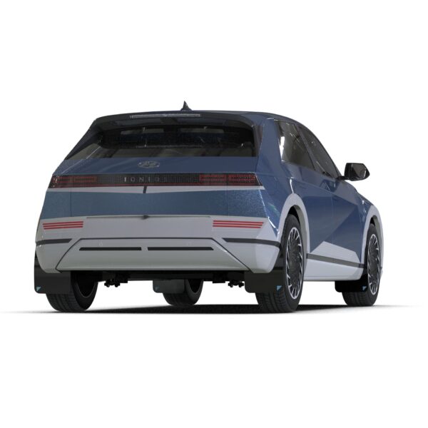 Rally Armor MF137-UR-BLK-PBL - 2025 Hyundai Ioniq 5 PE  - Black Mud Flap/Light Blue Battery Logo