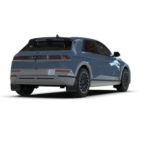 Rally Armor MF137-UR-BLK-SIL - 2025 Hyundai Ioniq 5 PE  - Black Mud Flap/Silver Logo